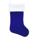 Синий рождественский носок из флиса классический