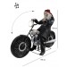 Скелет на мотоцикле 134 см Анимированная декорация с движением и звуком